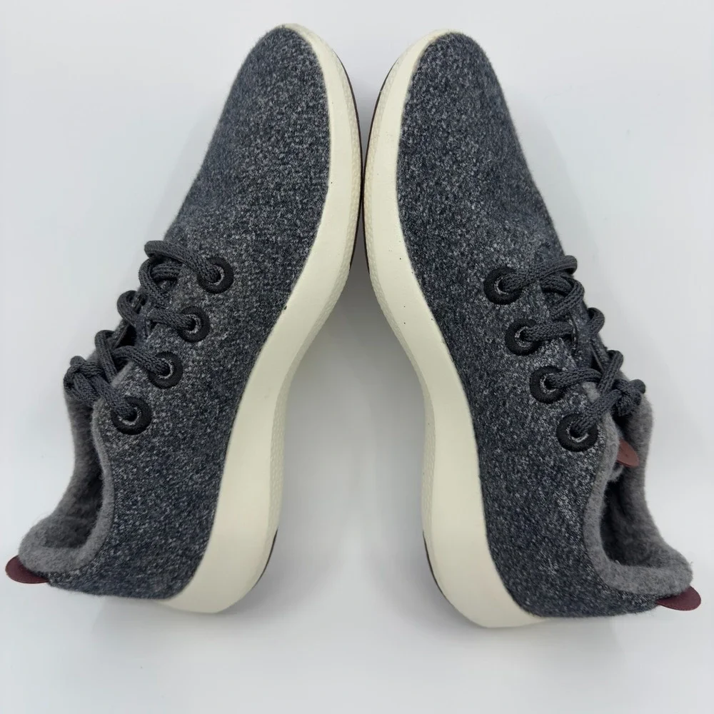 Allbirds Wool Runner Mizzles Womens 8 Gray Grey Off White‎ Running Shoes Lace Up